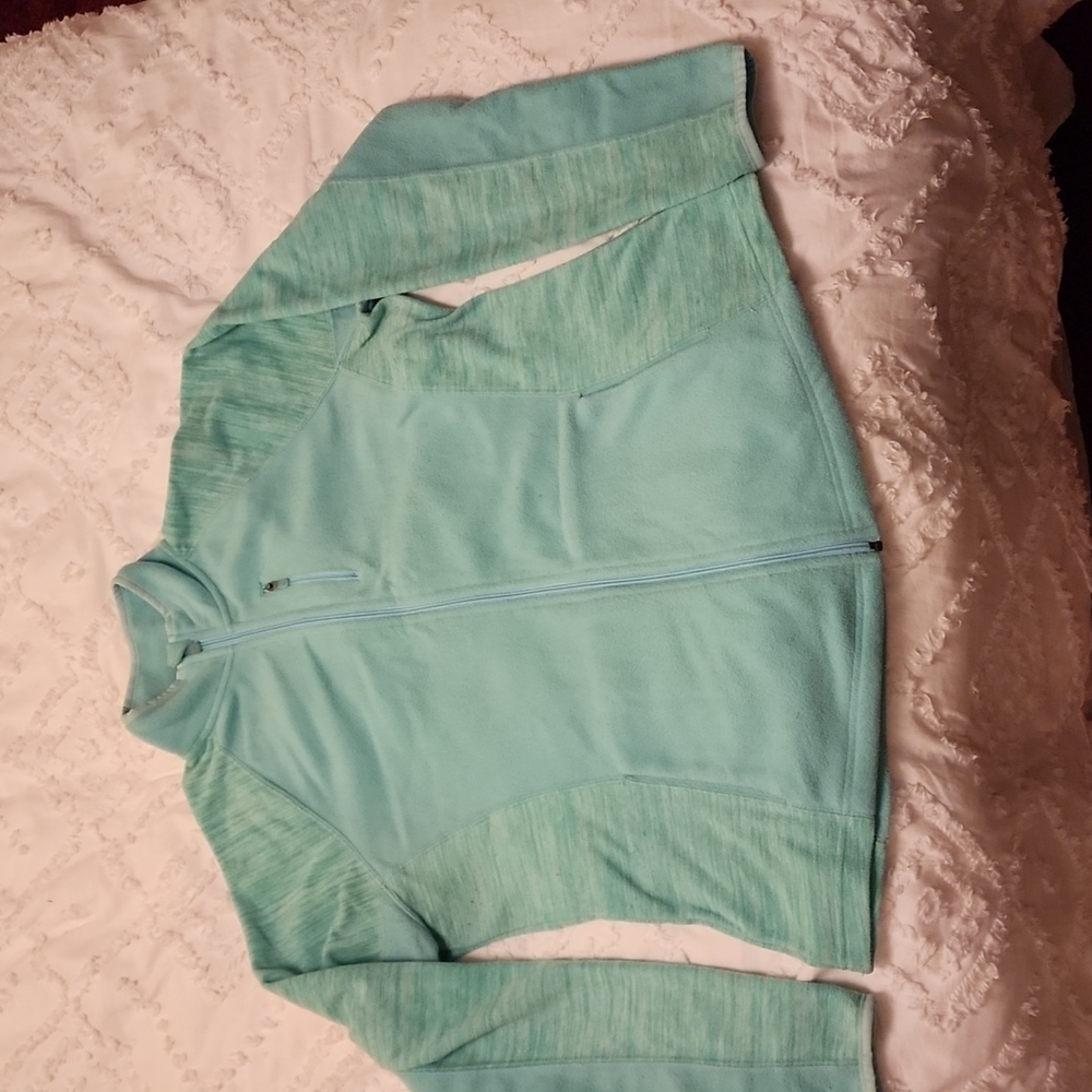Tek Gear Fleece Zip Up with Thumb Holes Size XL